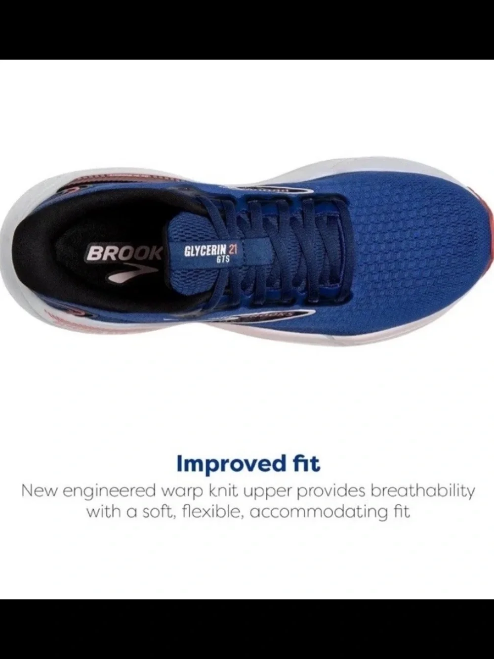 Brooks Women Size 8 Blue & Pink Glycerin GTS 21 Running Shoes